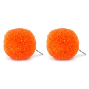Stud Earring Pompom Made With Cotton by JOE COOL
