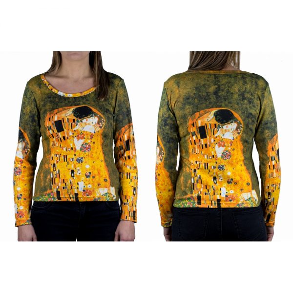 Clothes The Kiss Klimt Long Sleeve T-shirt Medium by JOE COOL