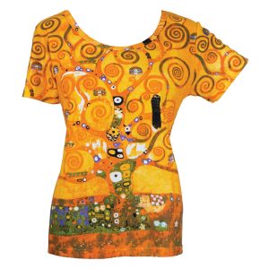 Clothes Tree Of Life Klimt Short Sleeve Small by JOE COOL
