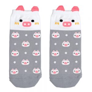 Socks Ankle Cute Pig Made With Cotton & Spandex by JOE COOL