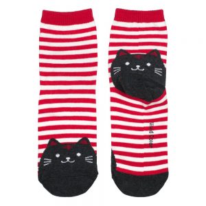 Socks Stripey Cat Toes Made With Cotton & Spandex by JOE COOL