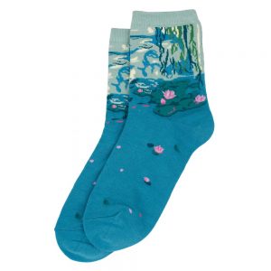 Socks Monet Water Lillies Made With Cotton & Spandex by JOE COOL