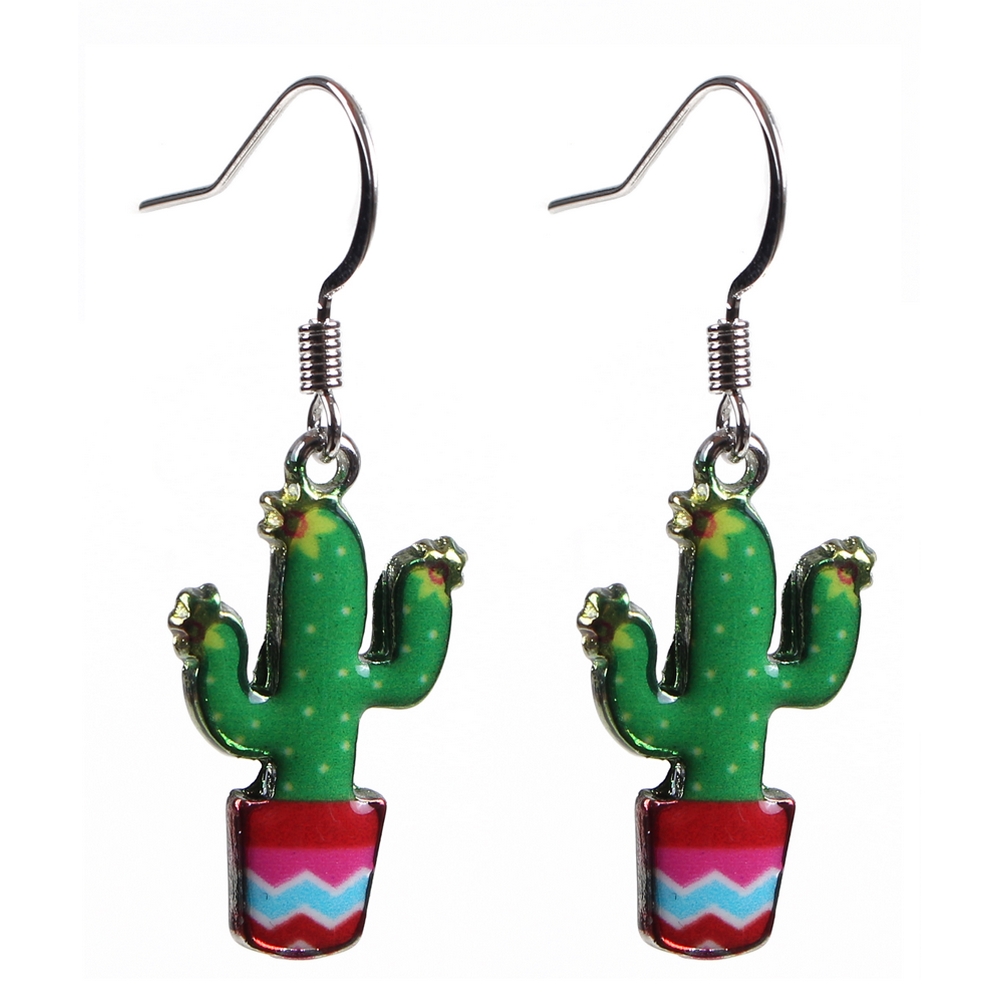 acrylic cactus earrings