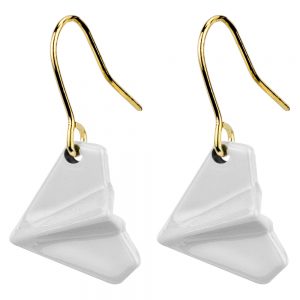 Drop Earring Paper Plane Made With Tin Alloy by JOE COOL