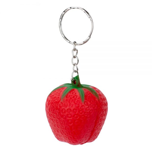 Keyring Stress Ball Strawberry Made With Foam by JOE COOL