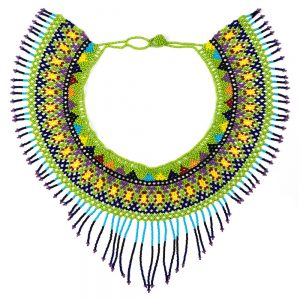 Necklace Collar With Fringe Made With Bead by JOE COOL