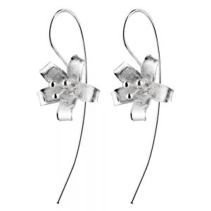Drop Earring 5 Petal Made With 925 Silver by JOE COOL