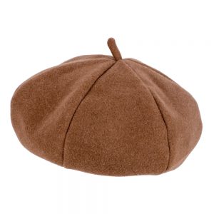 Hat Camel Segmented Beret Made With Felt by JOE COOL