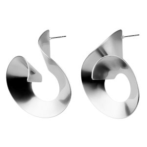 Stud Earring 3d Spiral Made With Tin Alloy by JOE COOL