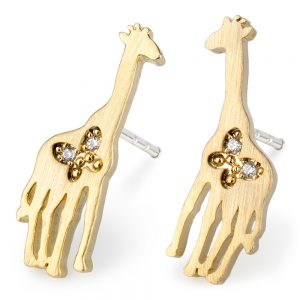 Stud Earring Giraffe Made With Crystal Glass & Tin Alloy by JOE COOL