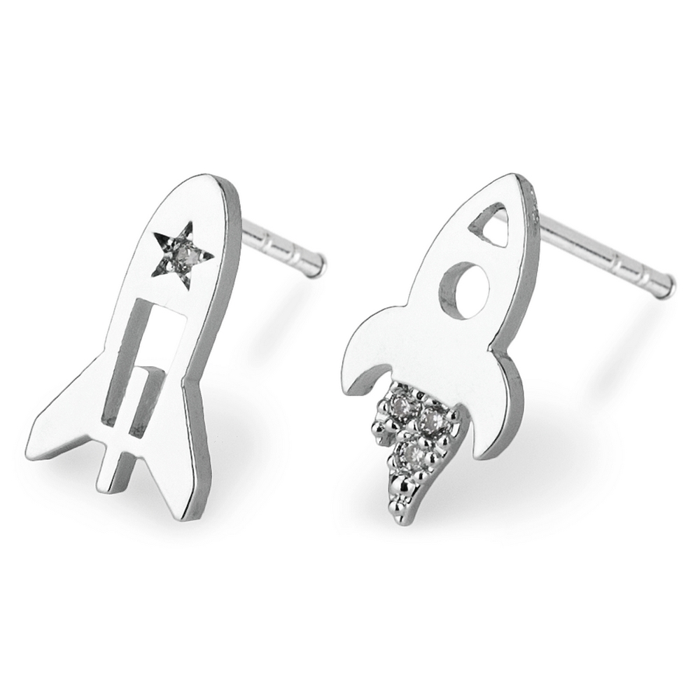 Stud Earring Rocket Launch Made With 
