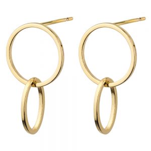 Stud & Drop Earring Circle And Oval Made With Tin Alloy by JOE COOL