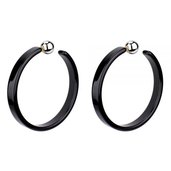 Hoop Earring Sleek Made With Tin Alloy & Acrylic by JOE COOL