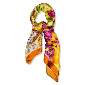 Scarf Floral Burst Made With Silk & Polyester by JOE COOL