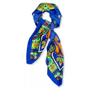 Scarf Vibrant Paisley Made With Silk & Polyester by JOE COOL