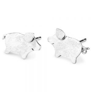 Stud Earring Mini Pig Made With Tin Alloy by JOE COOL