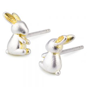 Stud Earring Mini Rabbit Made With Tin Alloy by JOE COOL