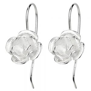 Drop Earring Rose Made With 925 Silver by JOE COOL