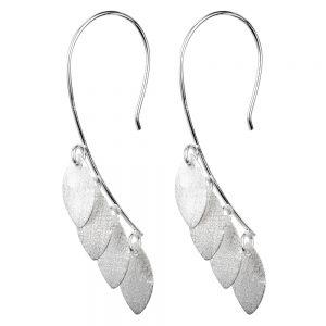 Drop Earring Leaf Made With 925 Silver by JOE COOL