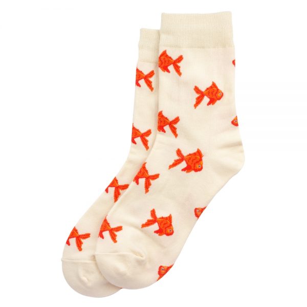 Socks Goldfish Shoal Made With Cotton & Spandex by JOE COOL