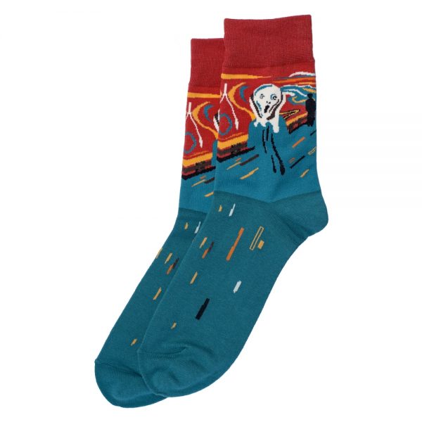 Socks Gents Munch The Scream Made With Cotton & Spandex by JOE COOL