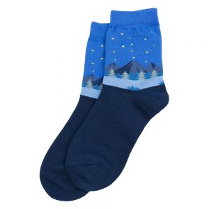 Socks Mountain Scene Made With Cotton & Spandex by JOE COOL