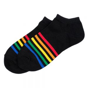 Socks Ankle Rainbow Stripe Made With Cotton & Spandex by JOE COOL
