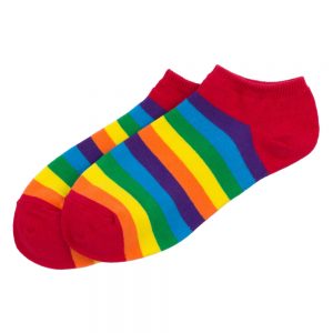 Socks Ankle Red Rainbow Made With Cotton & Spandex by JOE COOL