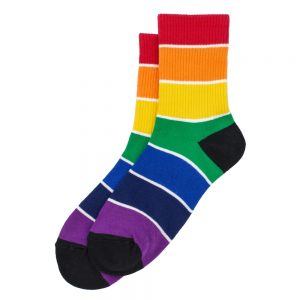 Socks Rainbow Block Made With Cotton & Spandex by JOE COOL