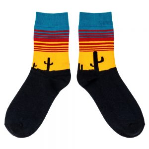 Socks Cactus Sunset Made With Cotton & Spandex by JOE COOL