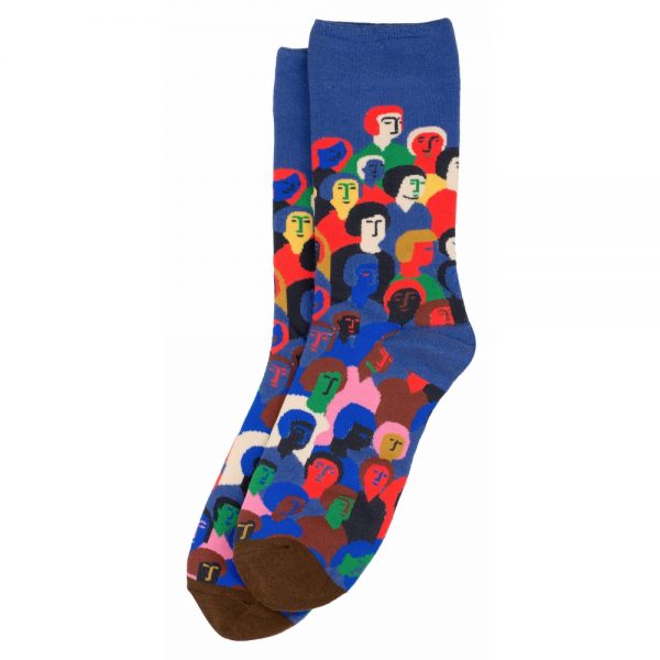 Socks Crowded People Made With Cotton & Spandex by JOE COOL