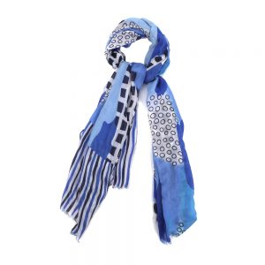 Scarf Bold Square Print Made With Viscose by JOE COOL