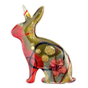 Brooch Vibrant Hare Made With Acrylic by JOE COOL