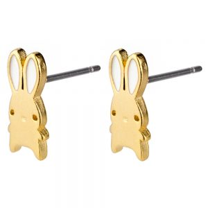 Stud Earring Aegyo Bunny Made With Titanium by JOE COOL