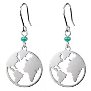Drop Earring Earth Made With Tin Alloy by JOE COOL