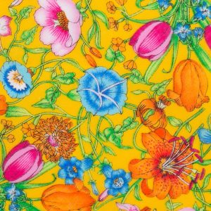 Scarf Kerchief Vibrant Flowers Made With Cotton by JOE COOL