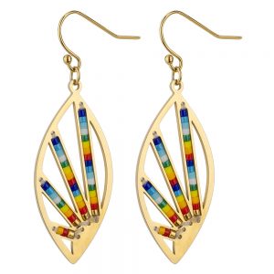 Drop Earring Colour Burst Made With Tin Alloy & Bead by JOE COOL