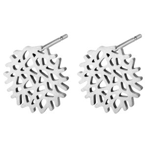 Stud Earring Lattice Circle Made With Tin Alloy by JOE COOL