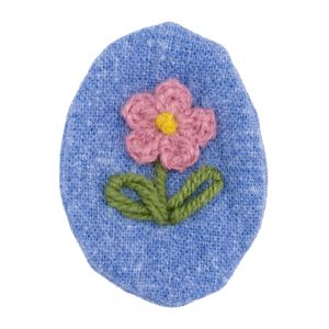 Brooch Crochet Flower Patch Made With Acrylic & Cotton by JOE COOL