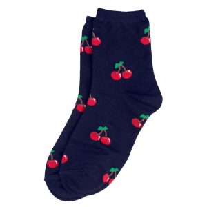 Socks Cherry Pair Made With Cotton & Spandex by JOE COOL