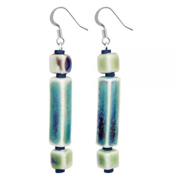 Drop Earring Sienna Earth Tones Made With Ceramic by JOE COOL