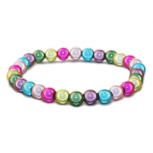 Bracelet Multi-coloured Magic Beads Elasticated Made With Resin by JOE COOL