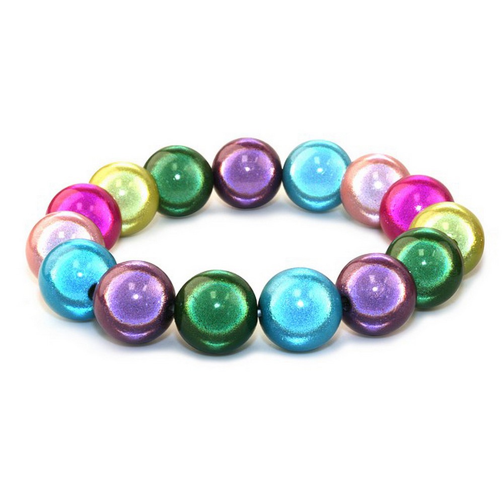 Bracelet Multi-coloured Magic Beads Elasticated Made With Resin - JOE ...