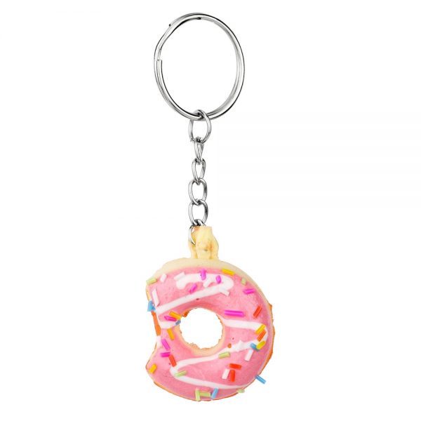 Keyring Iced Doughnut Less One Bite 45mm Made With Pvc by JOE COOL