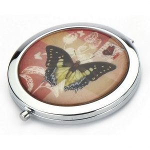 Compact Mirror Butterfly Made With Glass & Aluminium by JOE COOL