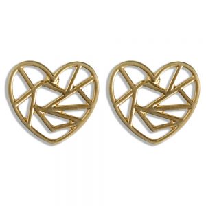 Stud Earring Neo Geometrics Hearts Made With Zinc Alloy by JOE COOL
