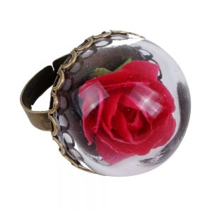 Ring Rose Dome Made With Glass & Iron by JOE COOL