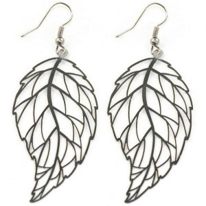 Drop Earring Leaf Made With Copper & Tin Plate by JOE COOL