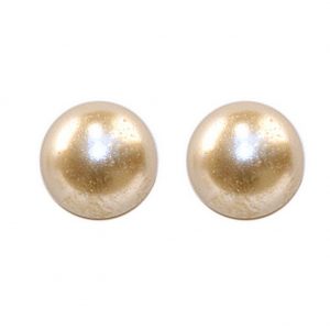 Stud Earring Perfect 4  6  8  10 &  12mm Made With Glass Pearl by JOE COOL