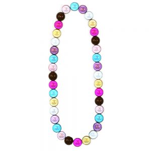 Bead String Necklace Multi-coloured Magic Beads Elasticated Made With Resin by JOE COOL